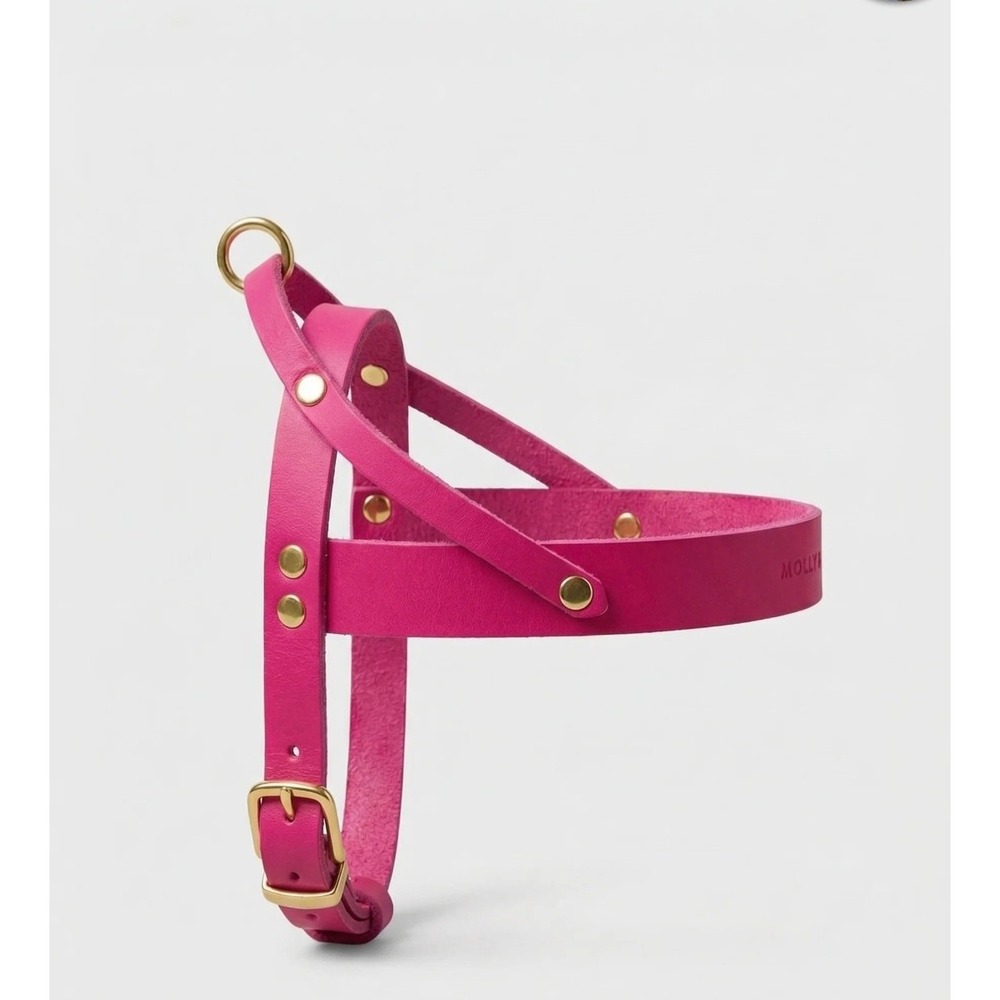 Molly & Stitch Butter Harness  Pink Leather Dog Harness XL Made in Austria
